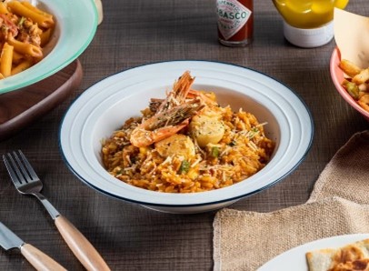 高雄聚會餐廳推薦:唐諾廚房 茄汁干貝鮮蝦燉飯